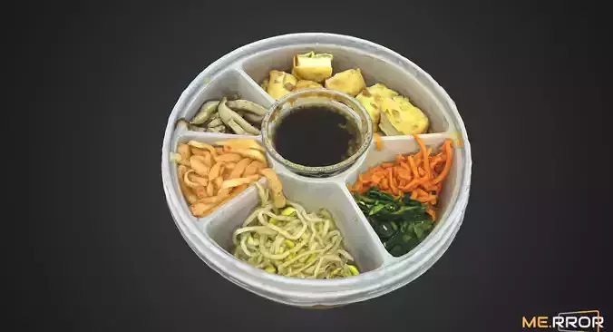 Bibimbap Korean Mixed Rice Low-poly 3D model