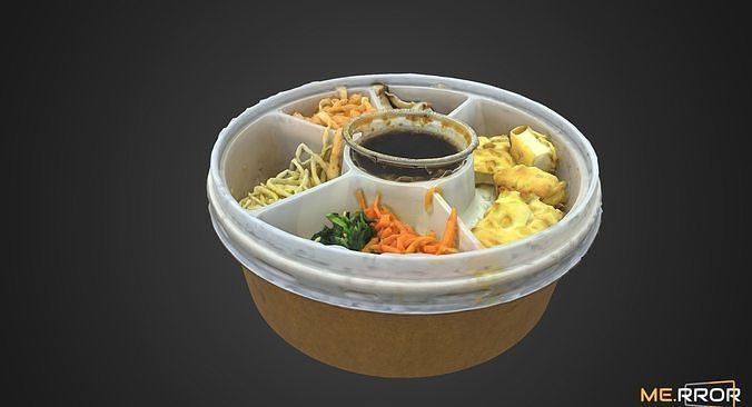 Bibimbap Korean Mixed Rice Low-poly 3D model 2