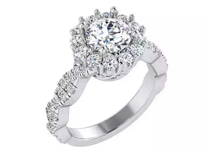 Textured diamond ring 3318 3D print model