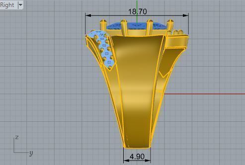 Tear diamond ring 3319 3D print model 3D print model_6