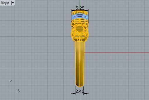 5-Stone yellow and white diamnd ring 3320 3D print model 3D print model_6