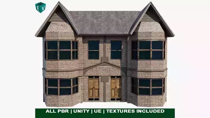  House 05 PBR Game Ready Unity UE V-Ray Arnold Textures Included