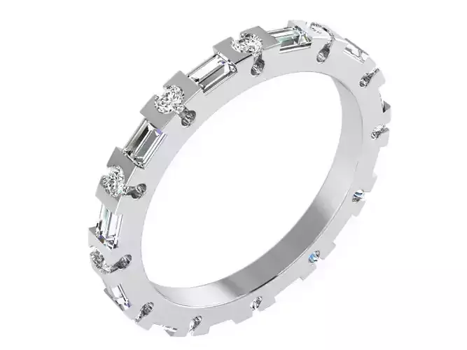 Stylish round diamond ring 3325 3D print model