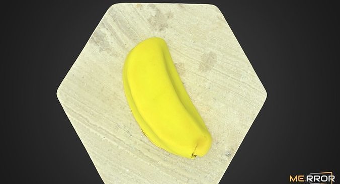Japanese Banana Wagashi Low-poly 3D model 7