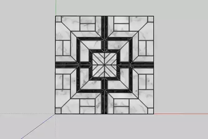 Black - White - Marble Tile - 2ft x 2ft