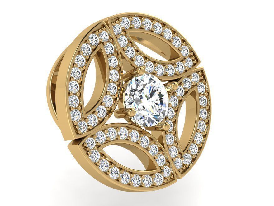 Round cluster pendant 3326 3D print model 3D print model_1