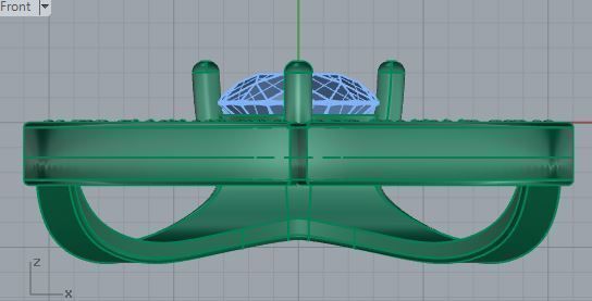 Round cluster pendant 3326 3D print model 3D print model_5