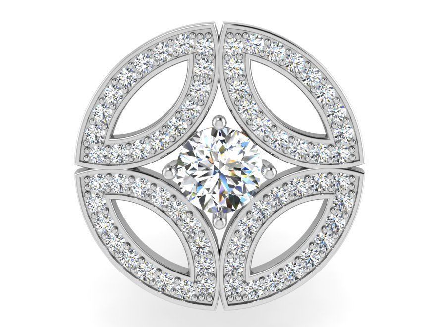 Round cluster pendant 3326 3D print model 3D print model_2