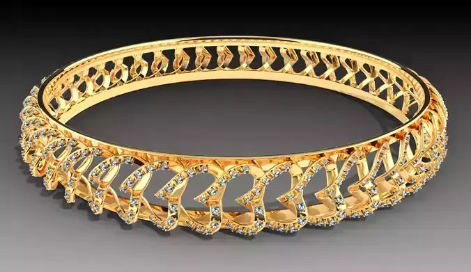 Loving Hearts Bangle 3D print model