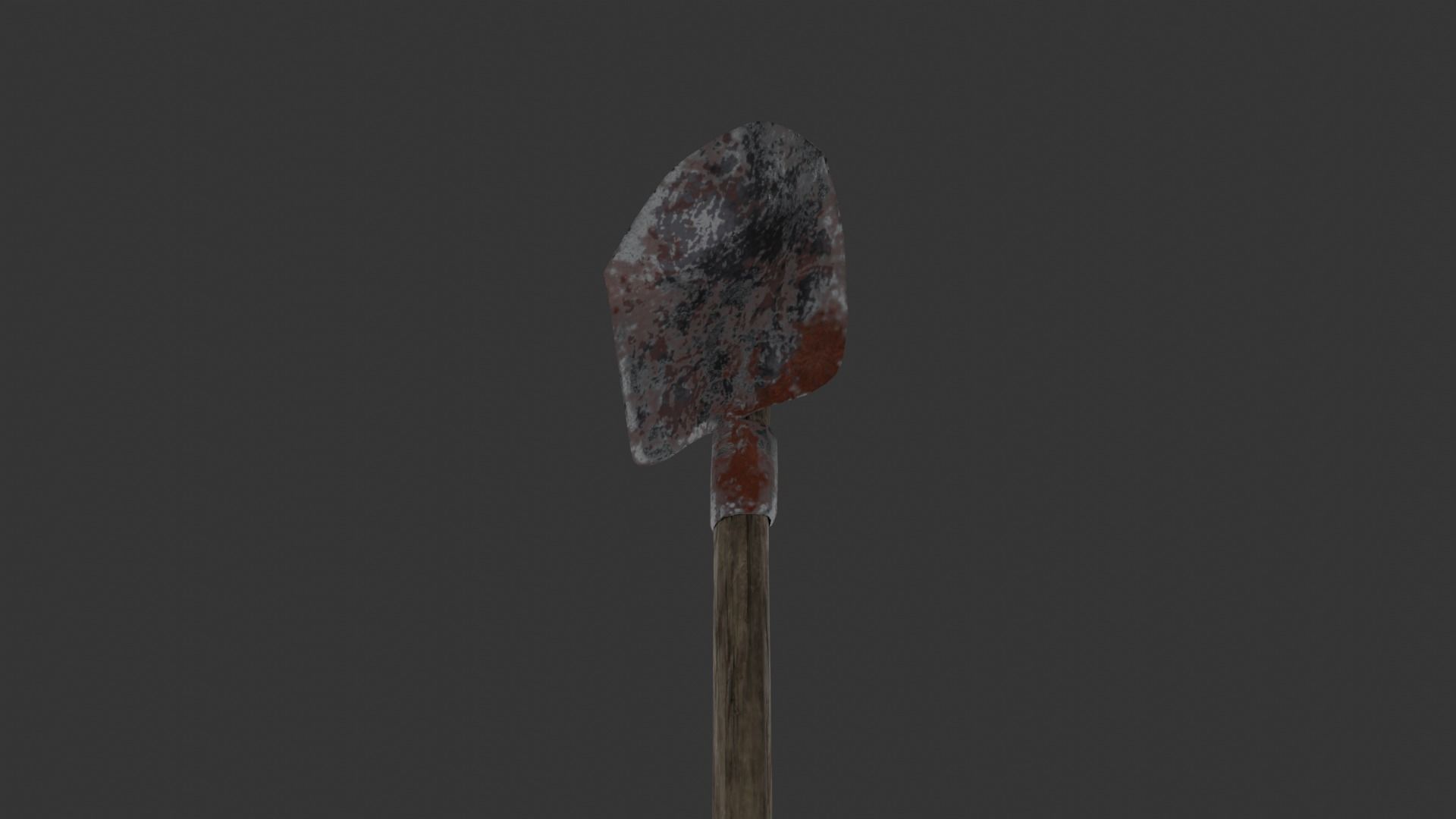 Shovel wooden stick with light shining Free low-poly 3D model_5