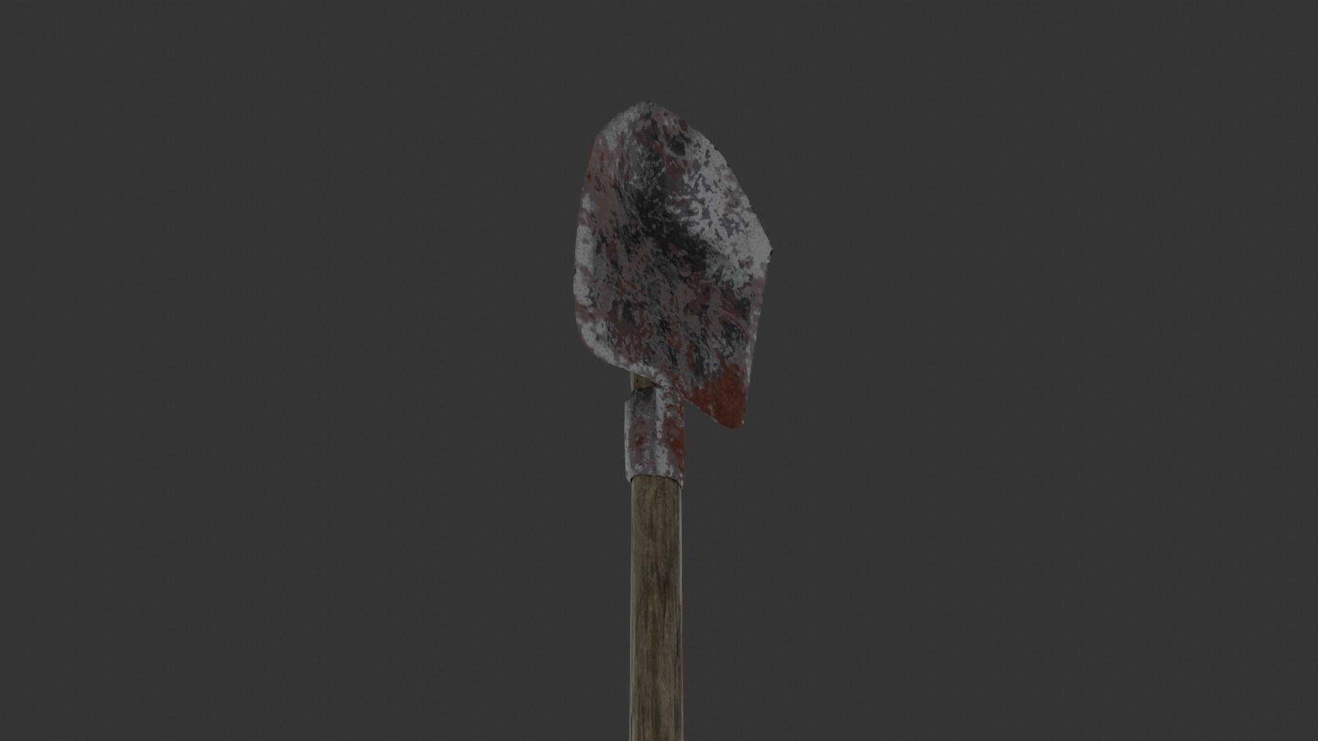 Shovel wooden stick with light shining Free low-poly 3D model_4