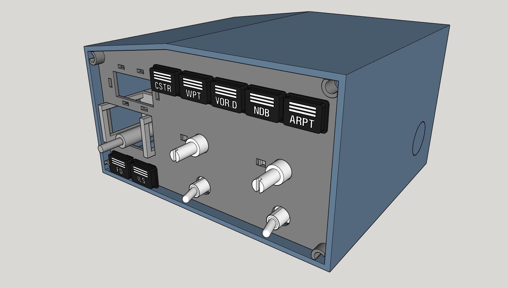 A320 or A330 EFIS control panel - CPT and FO 3D print model_5