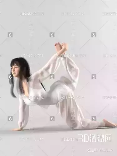 people chinese woman doing yoga pose