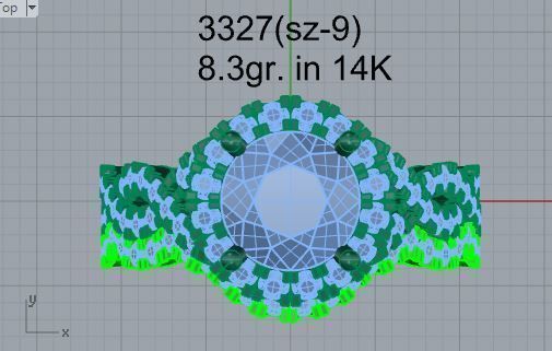 Infinity textured diamond ring with band 3327 3D print model 3D print model_4