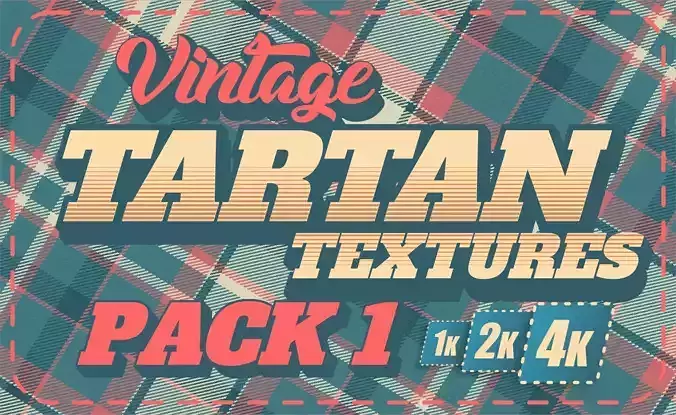 80 Vintage Tartan Textures Pack 1 Texture
