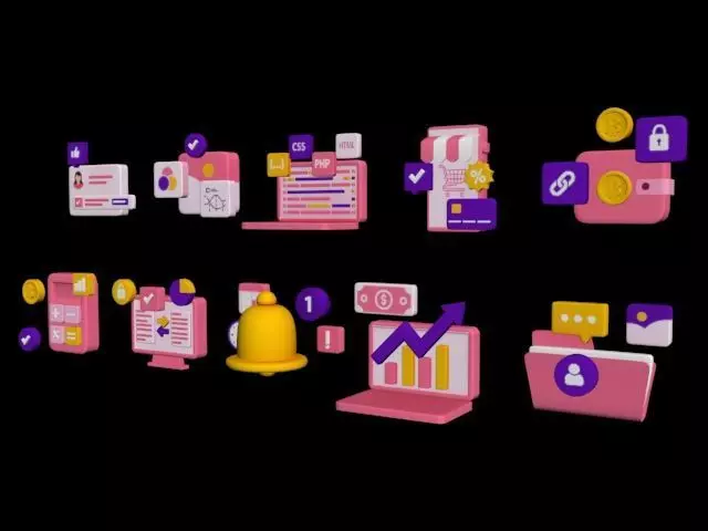 3D Button Collections2 Low-poly 3D model_0