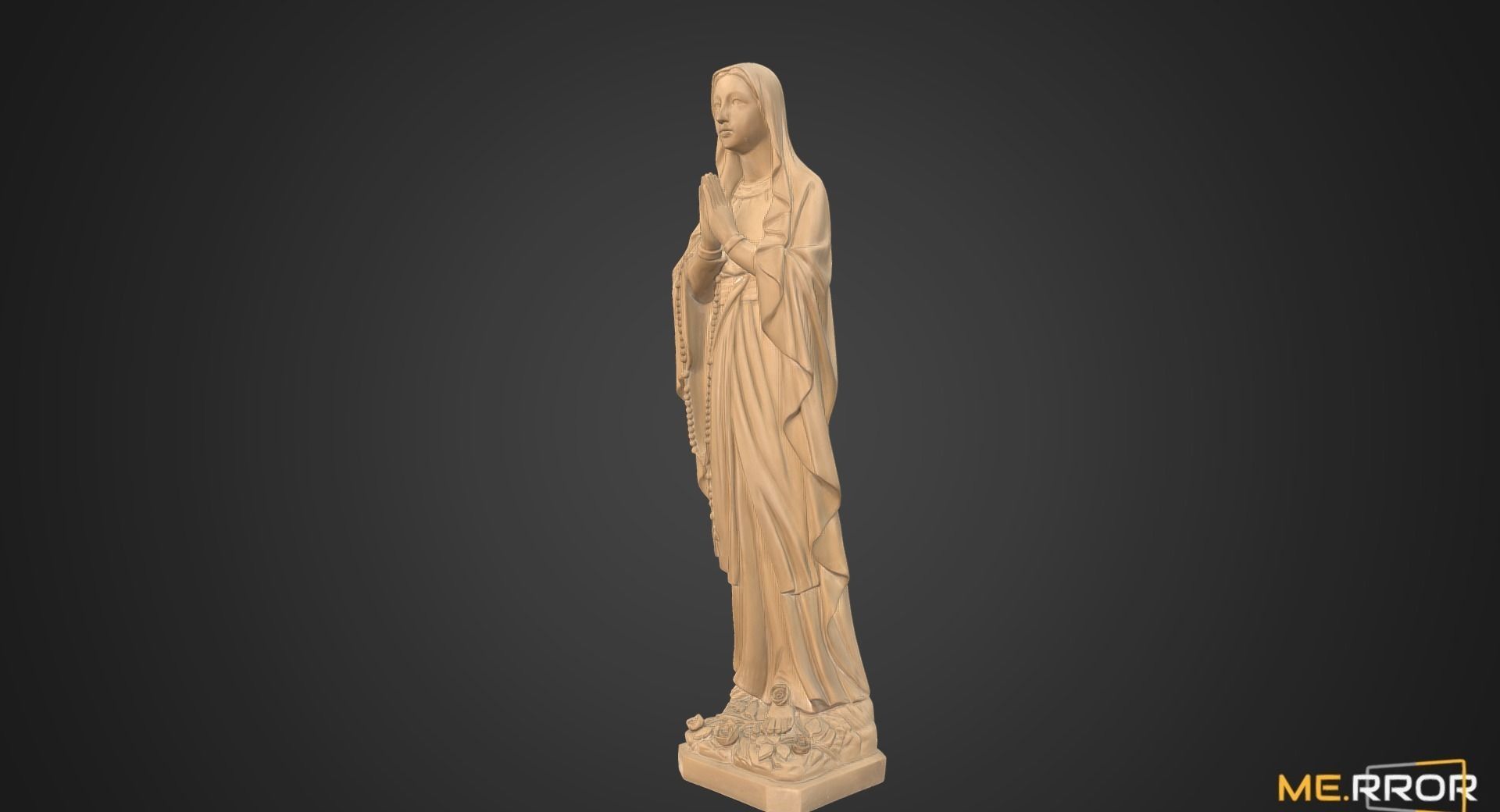 Saint Maria Statue Low-poly 3D model_1