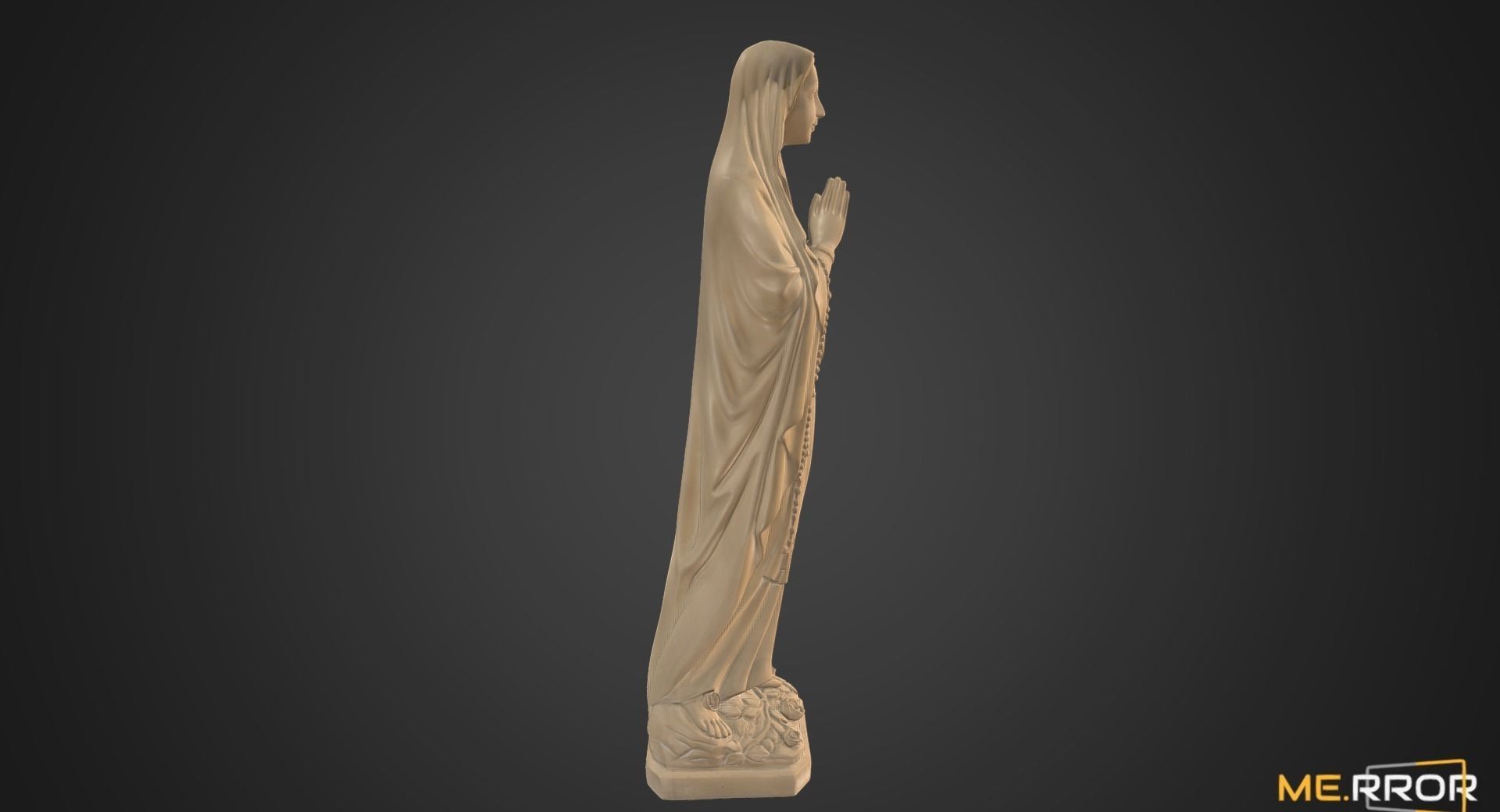 Saint Maria Statue Low-poly 3D model_9