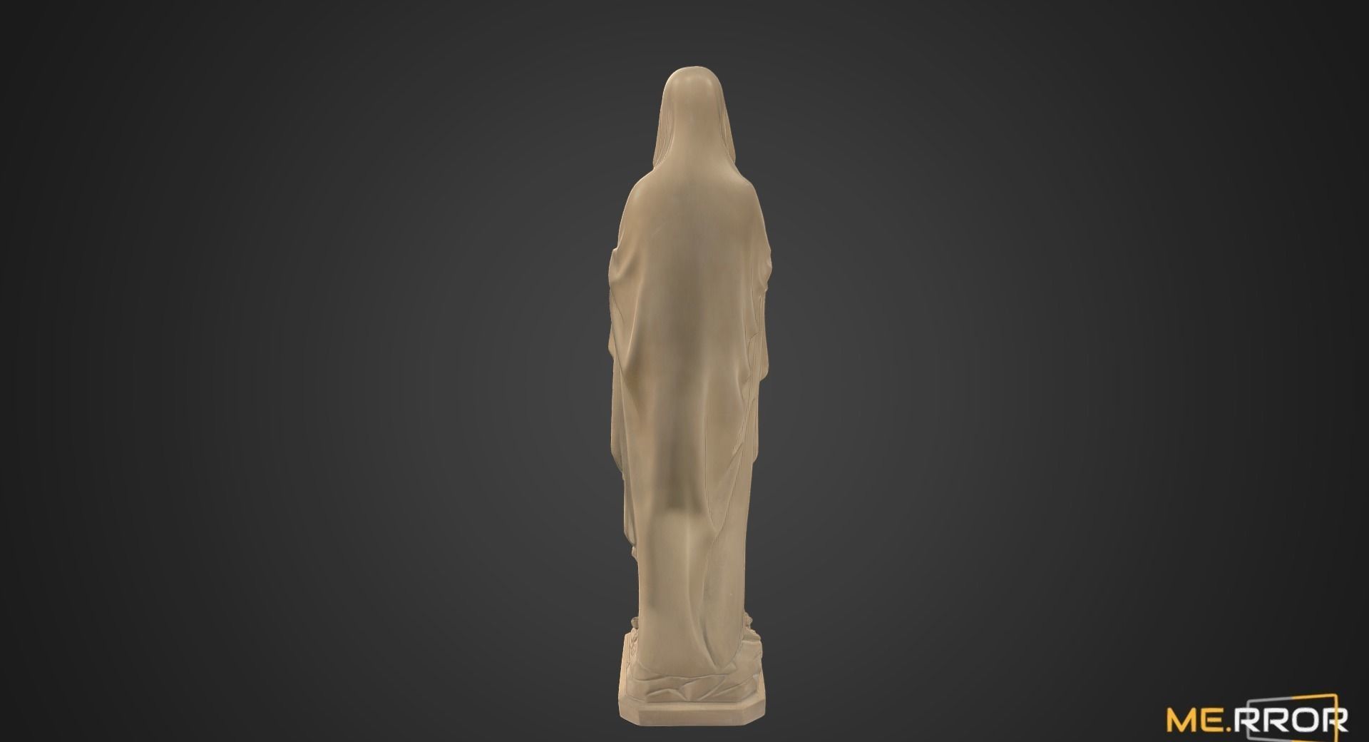 Saint Maria Statue Low-poly 3D model_3