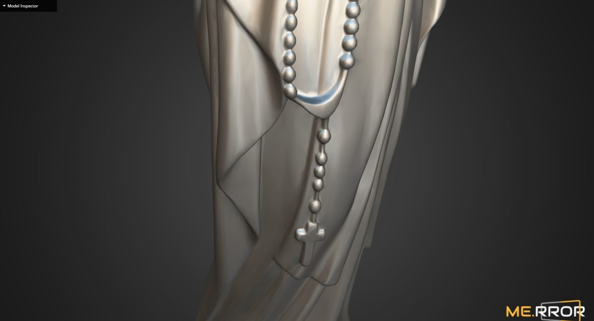 Saint Maria Statue Low-poly 3D model_16