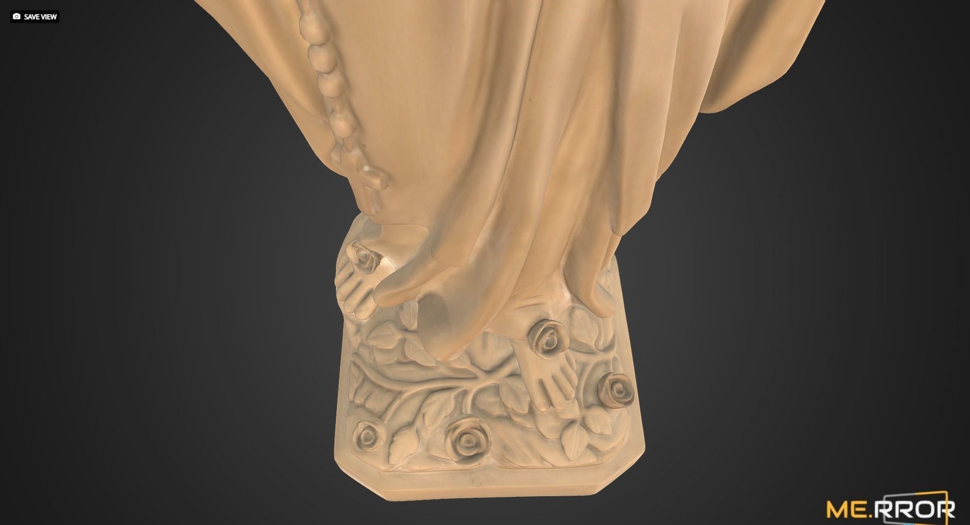 Saint Maria Statue Low-poly 3D model_7