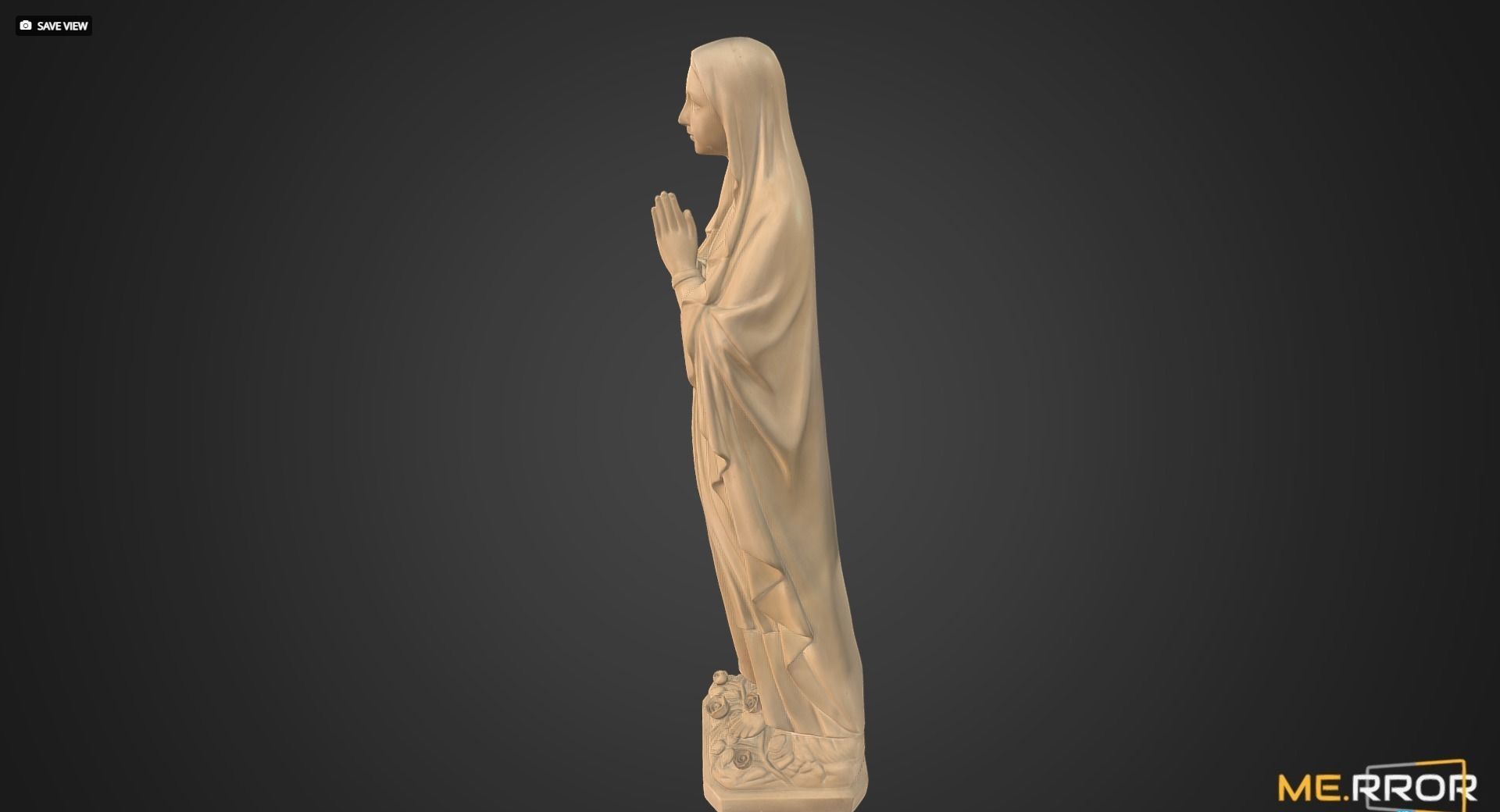 Saint Maria Statue Low-poly 3D model_8