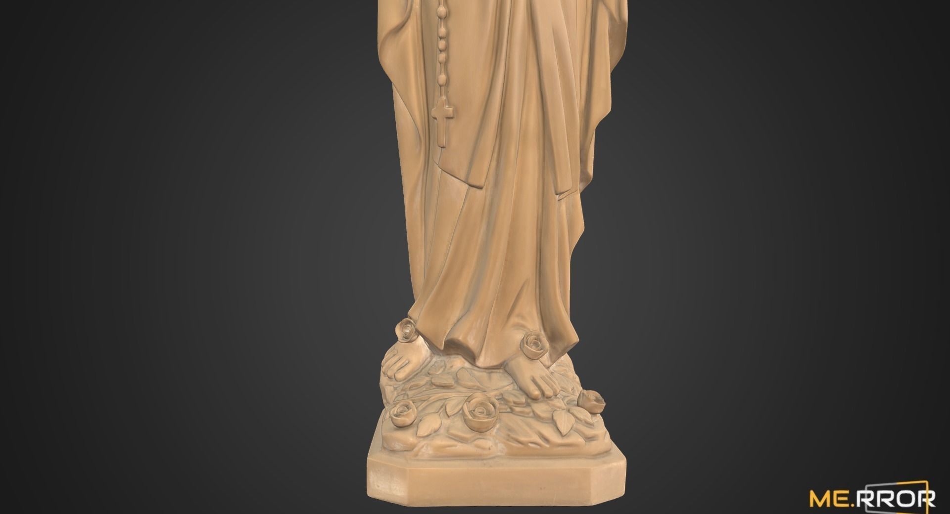 Saint Maria Statue Low-poly 3D model_6