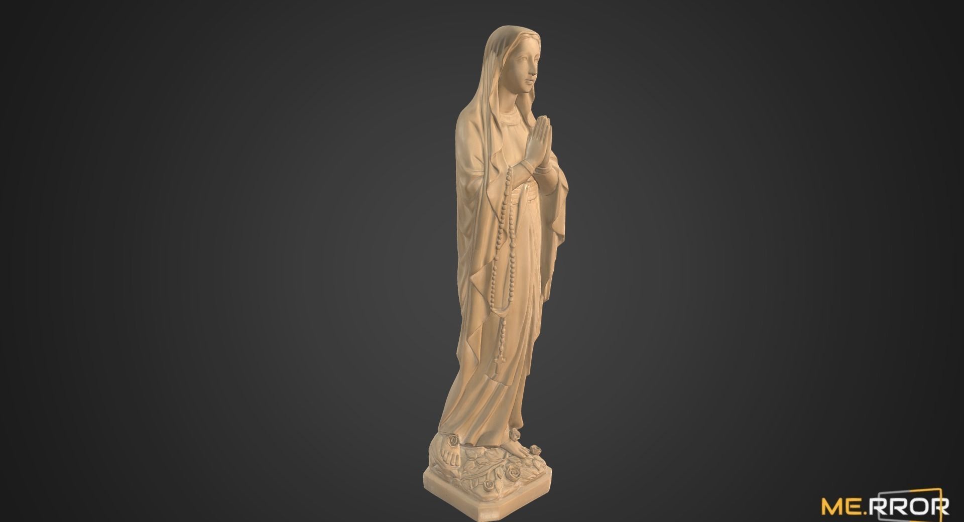 Saint Maria Statue Low-poly 3D model_10