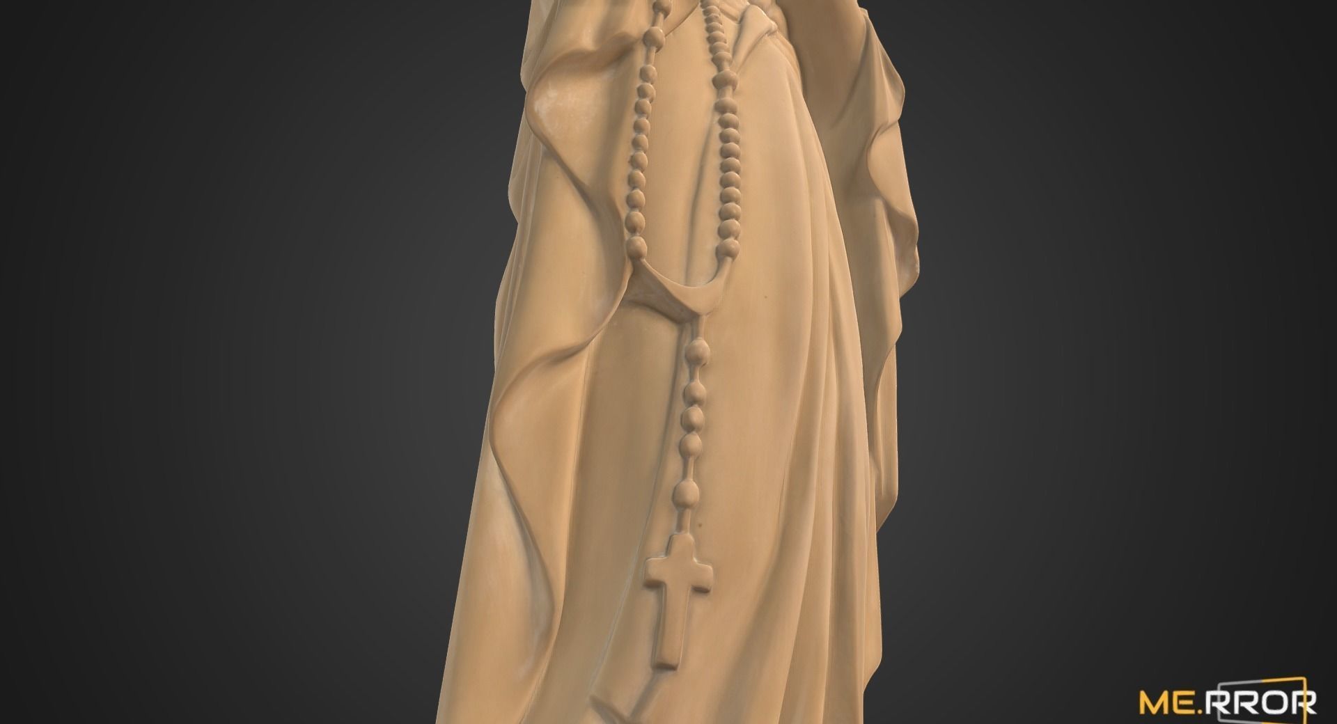Saint Maria Statue Low-poly 3D model_11