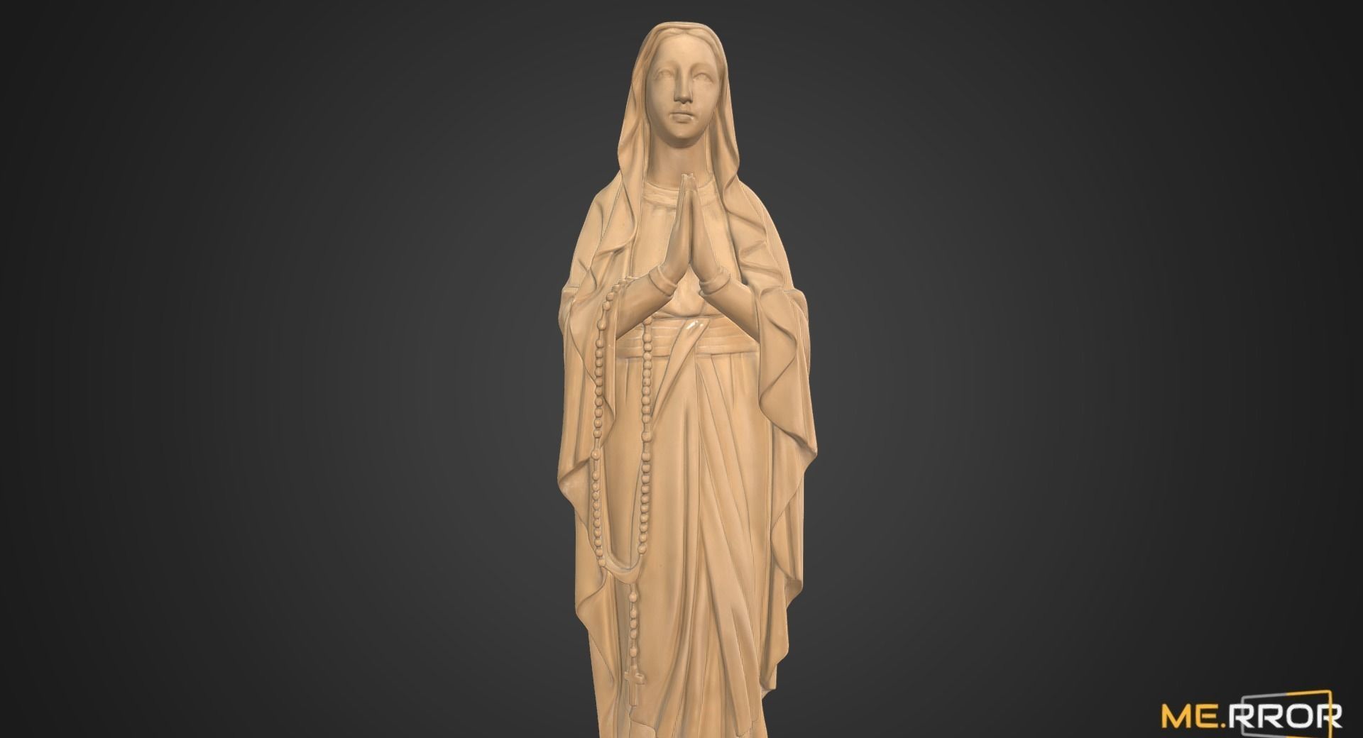 Saint Maria Statue Low-poly 3D model_5