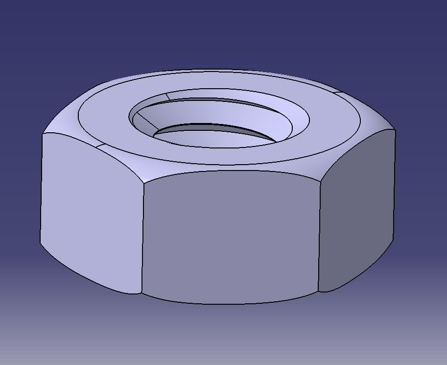 M10 Hex Nut 3D print model_18