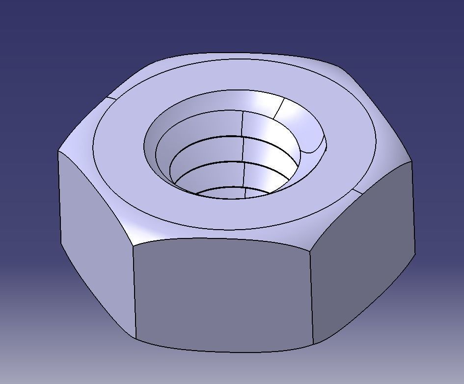 M10 Hex Nut 3D print model_9