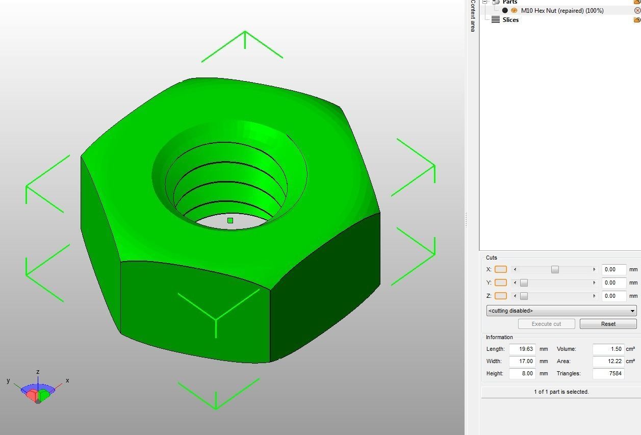 M10 Hex Nut 3D print model_27