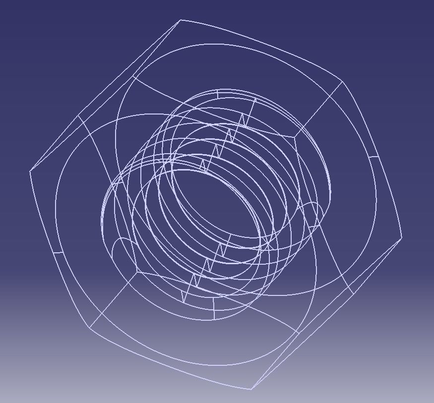 M10 Hex Nut 3D print model_12