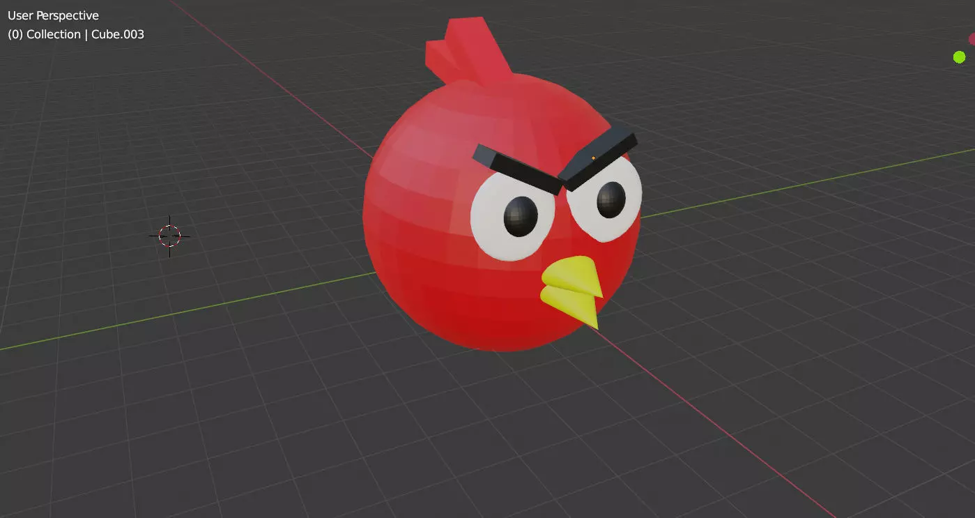 Red Angry Bird 3D model
