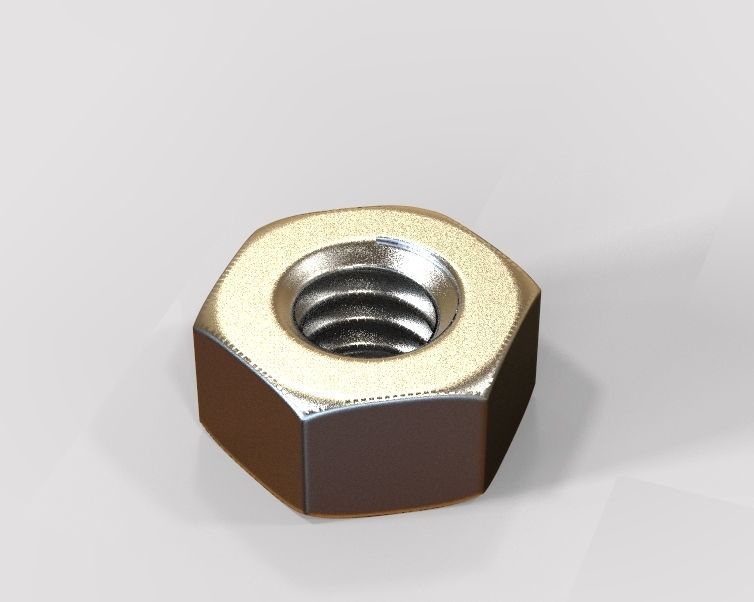 M8 Hex Nut 3D print model_1