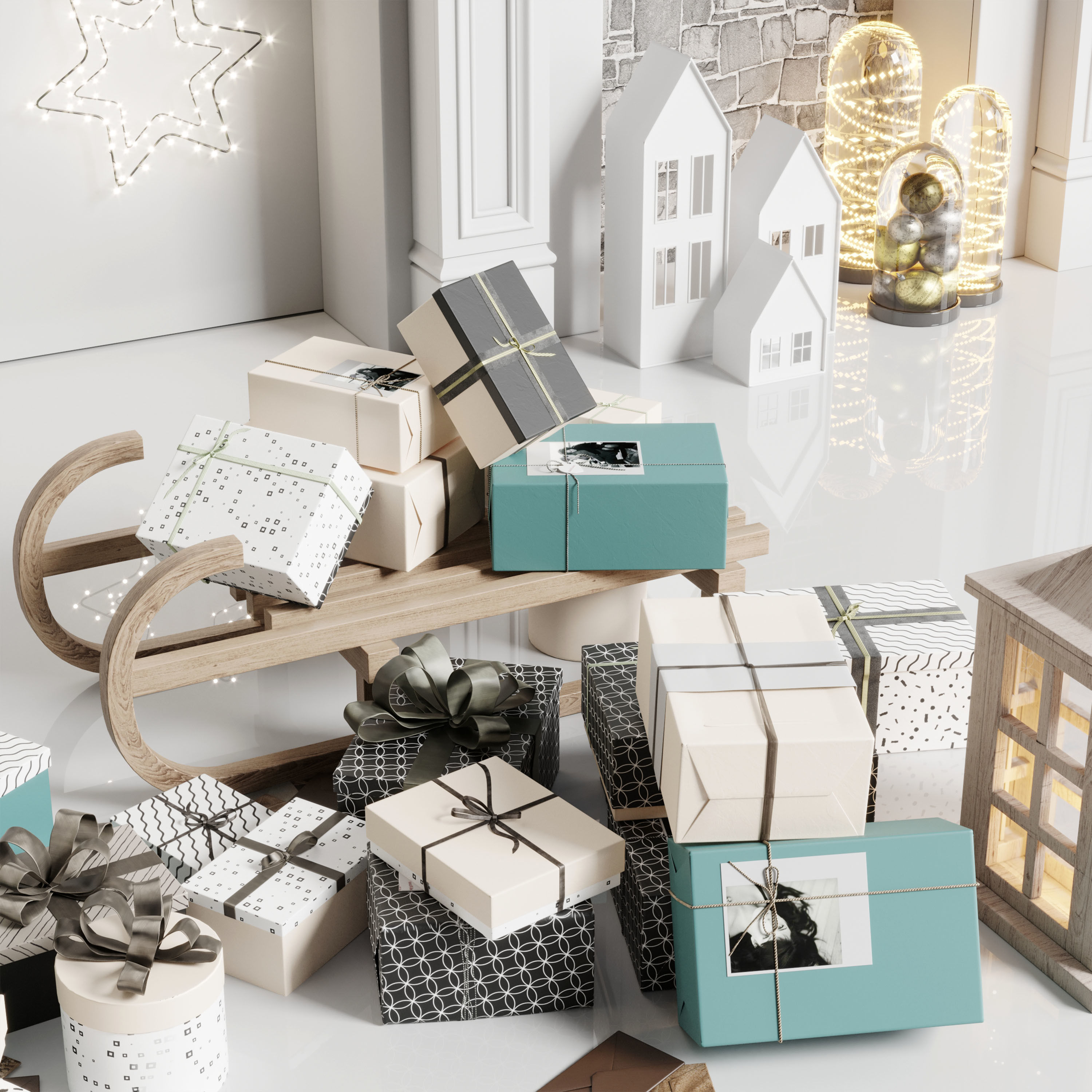 Christmas Tree Decoration 01 Low-poly 3D model_1