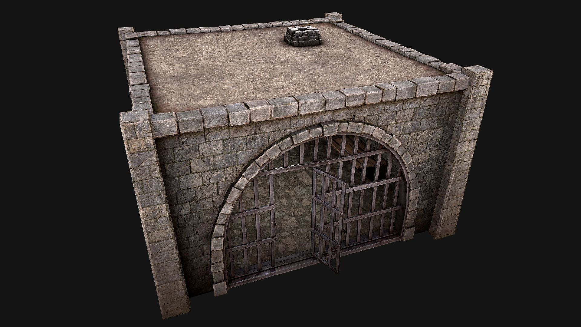 Medieval Prison Cell Low-poly 3D model_5