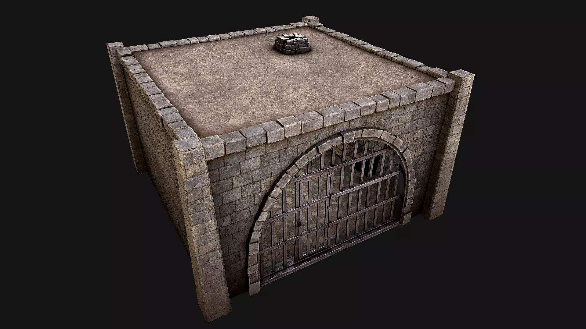 Medieval Prison Cell Low-poly 3D model_0