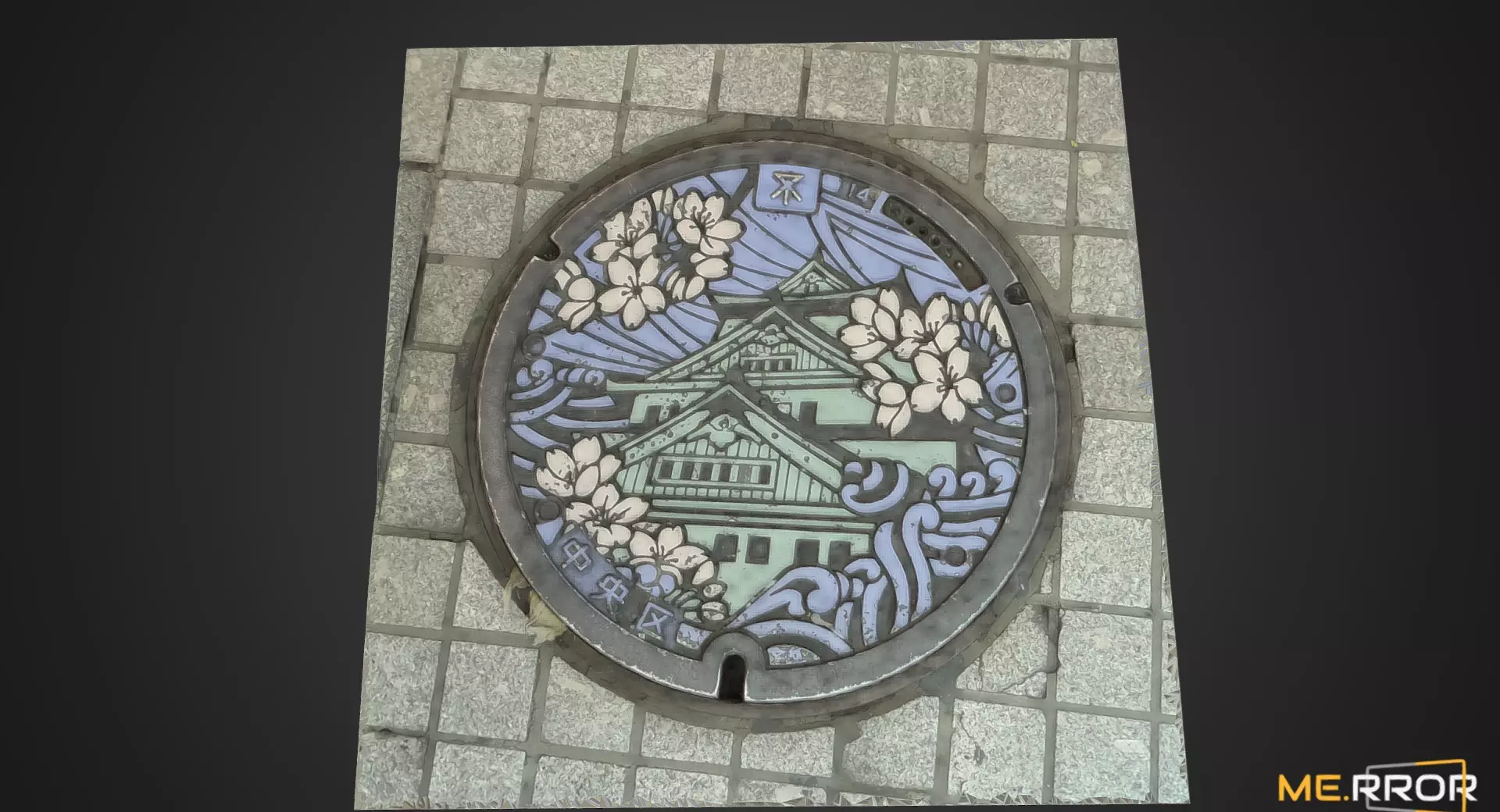 Osaka Manhole Low-poly 3D model