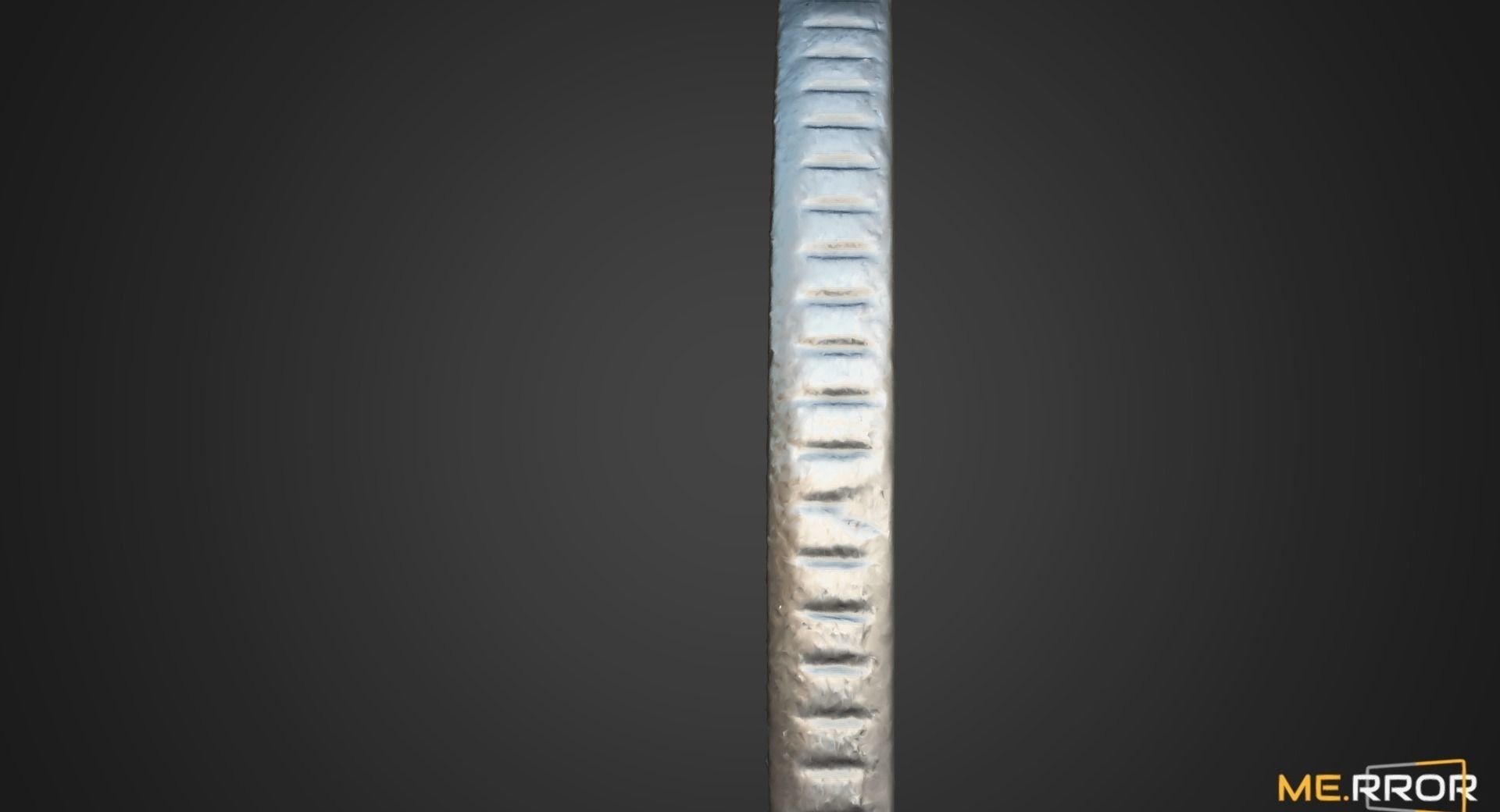 100 Won - Korean Coin Low-poly 3D model_6