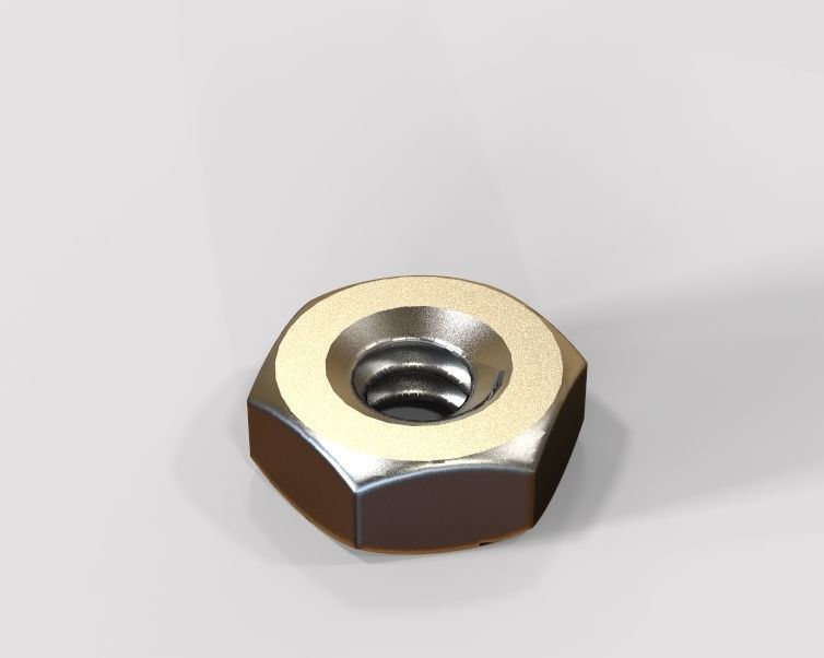 M2 Hex Nut 3D print model_1