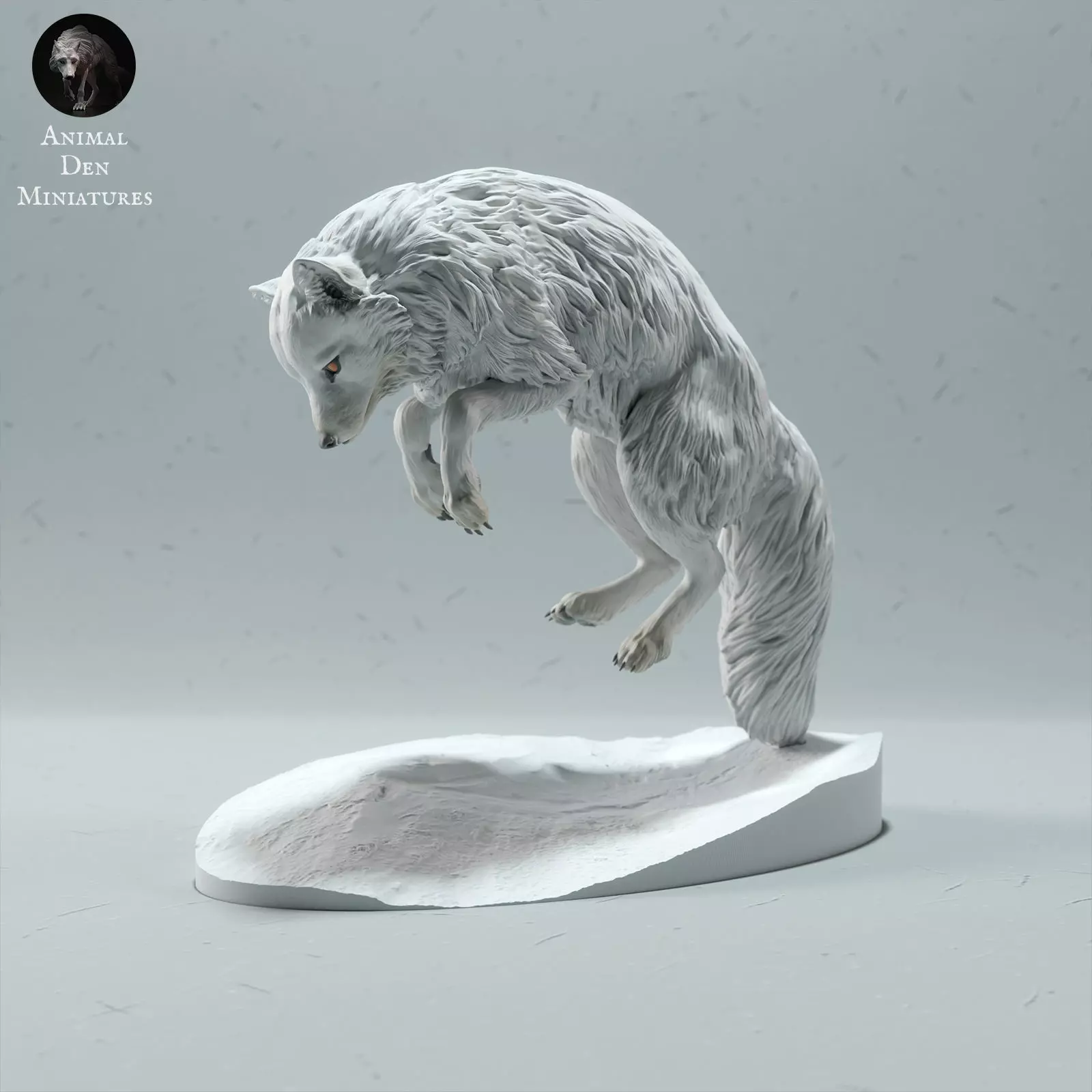 Arctic Fox Jump 3D print model_0