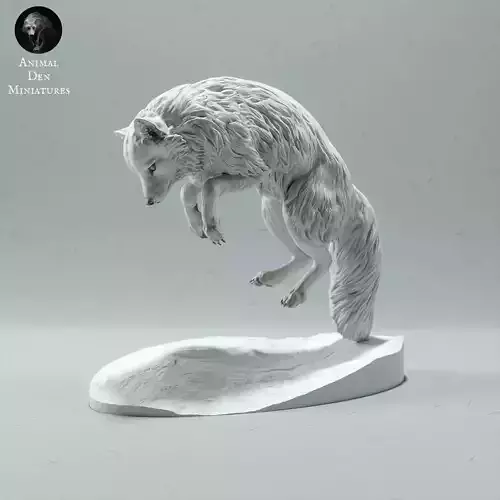 Arctic Fox Jump 3D print model
