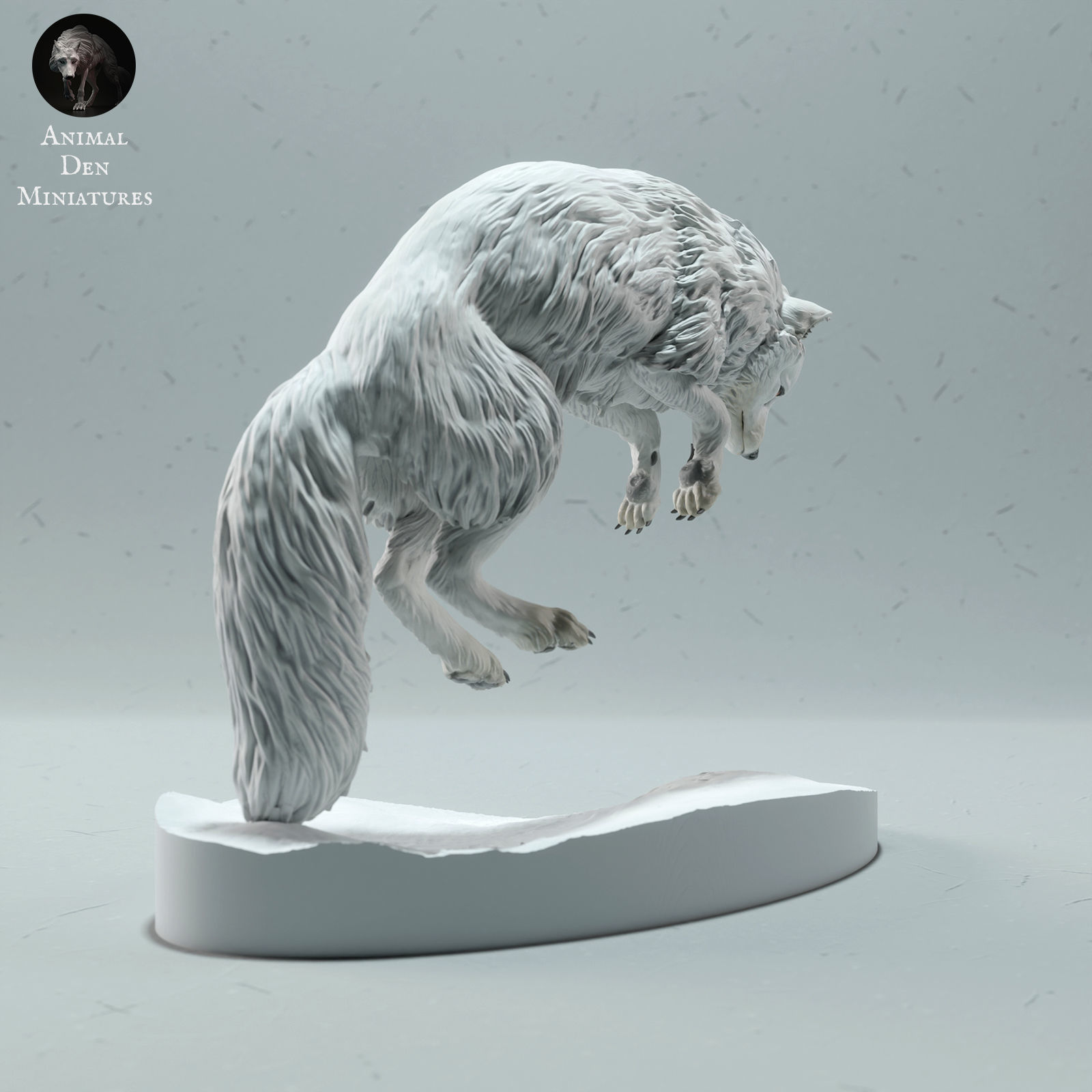 Arctic Fox Jump 3D print model_2