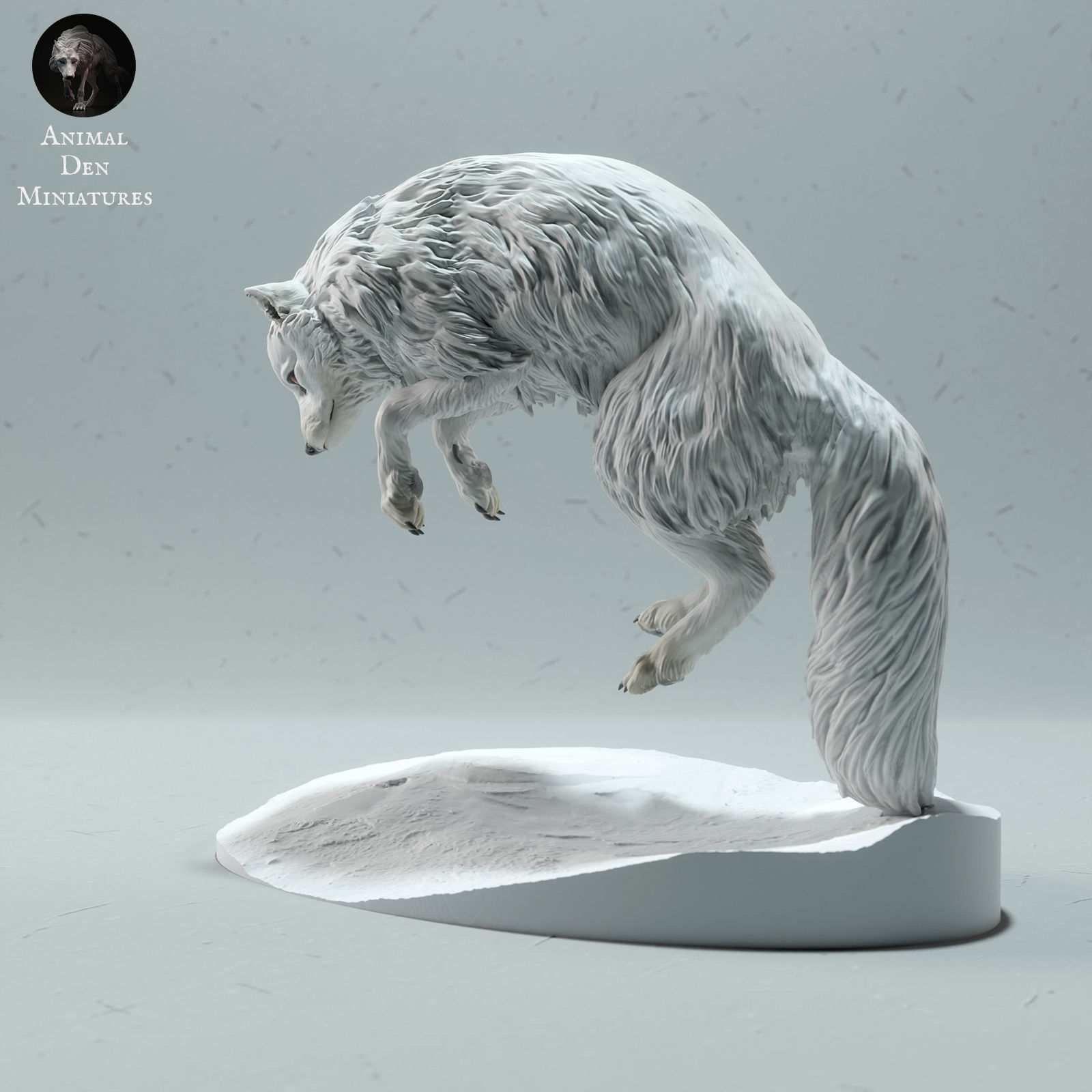 Arctic Fox Jump 3D print model_3