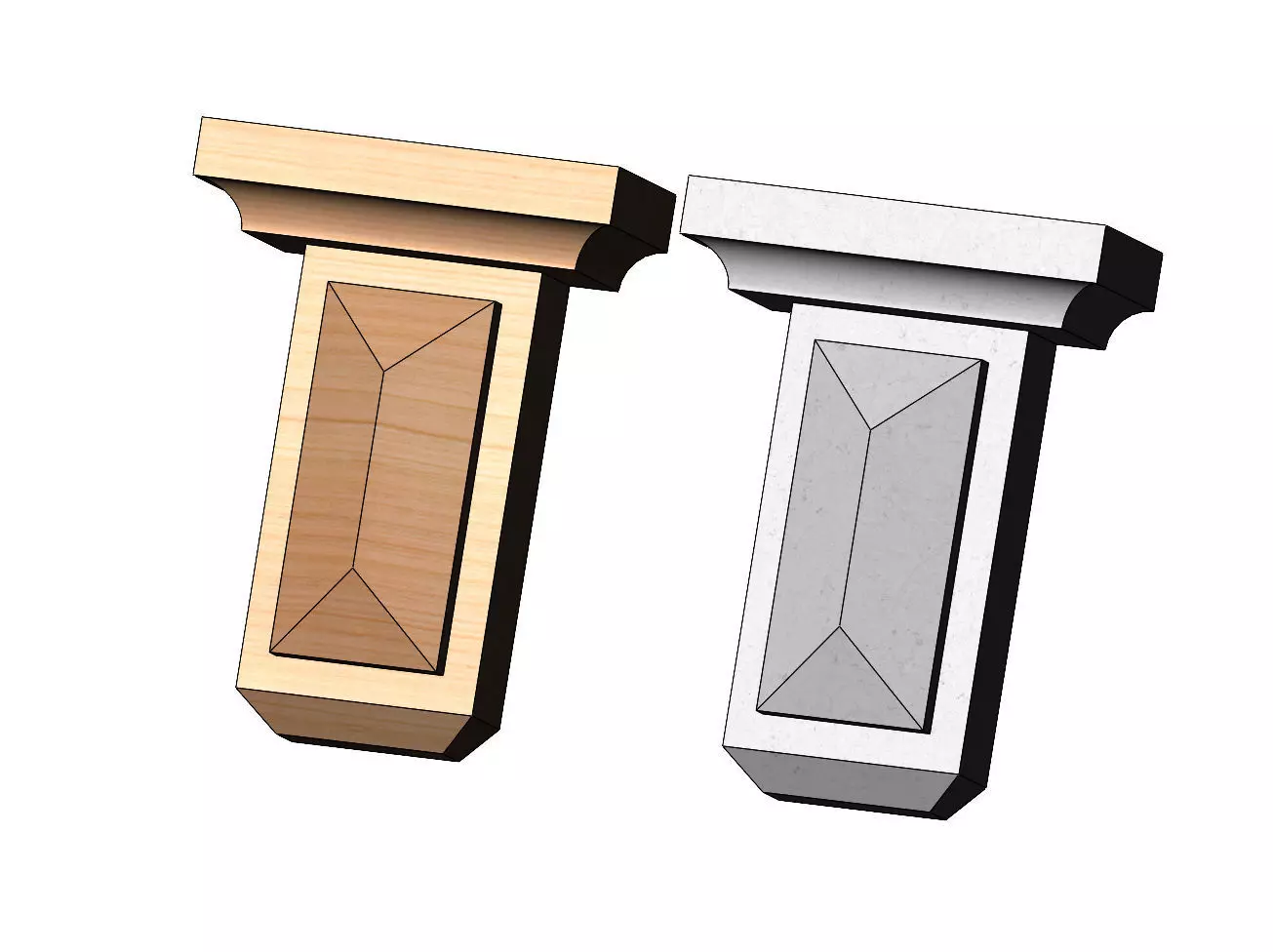 Neoclassical decorative corbel and bracket 3D print model