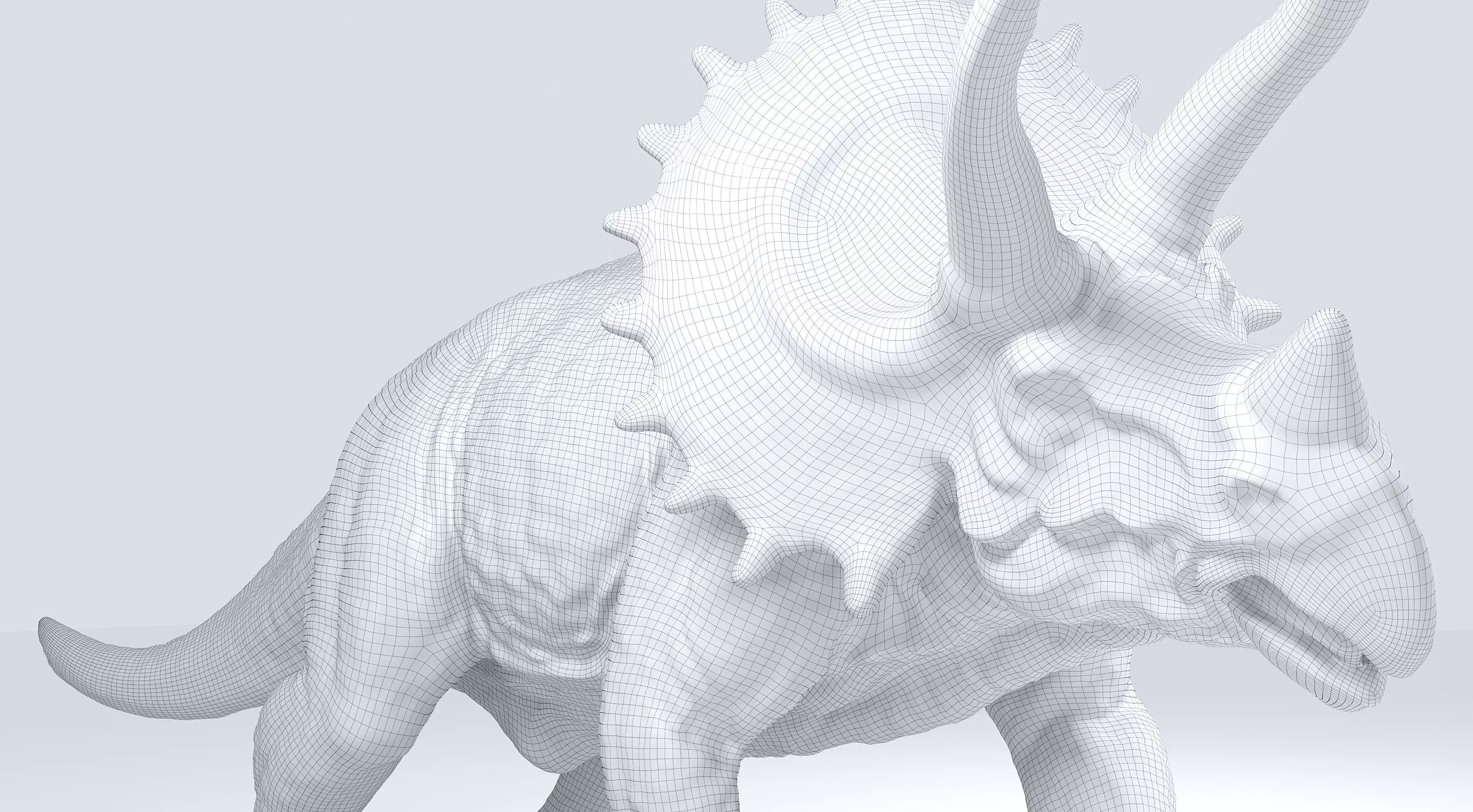 Triceratops dinosaur with horns Free 3D model