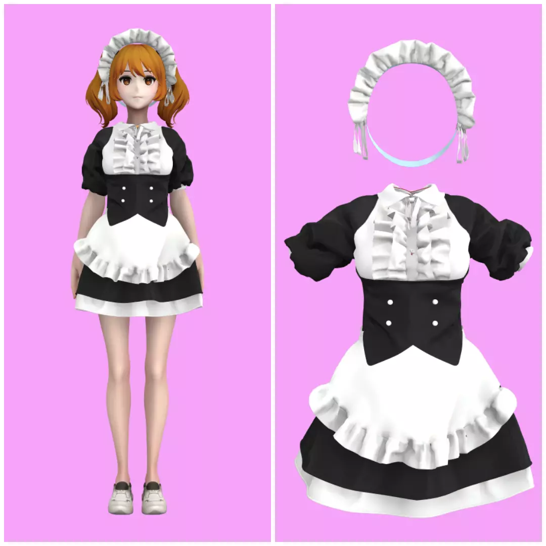 Maid - Marvelous designer program 3D model