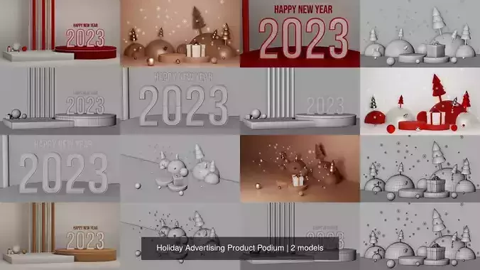 Holiday Advertising Product Podium